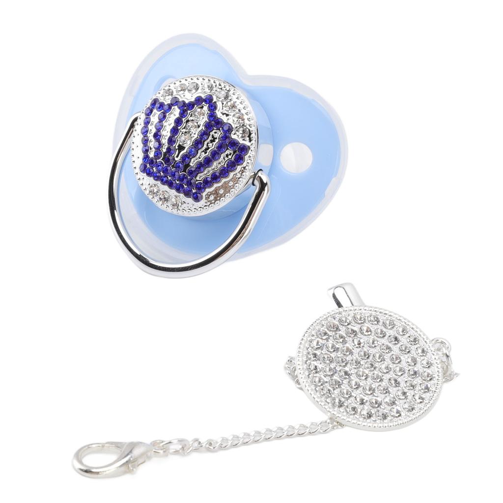 Sucette pour bébé Couronne Strass Silicone Souple Sans BPA Sucette Bébé Sûre Taille M