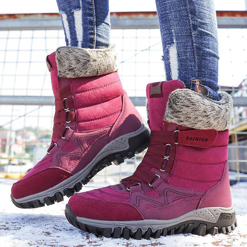 Snow boots northern winter velvet warm thick-soled snow boots high top size 2
