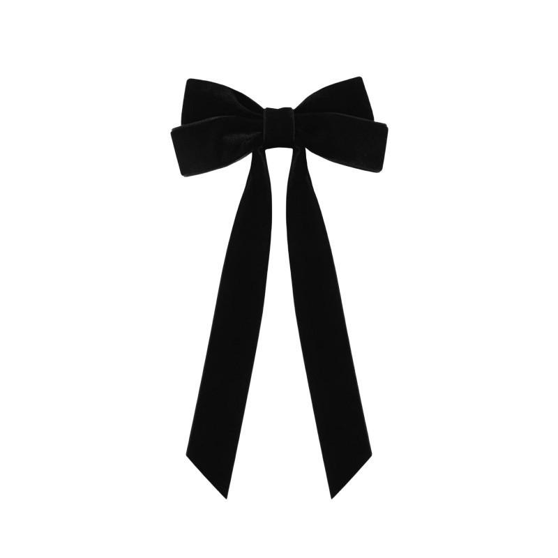 Winter velvet with double bow hair accessories, popular fashion, simple and versatile princess clothing accessories