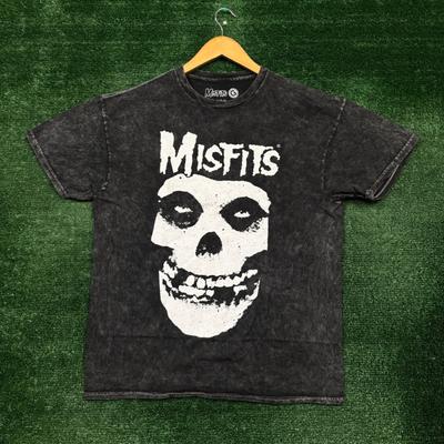 Misfits The Fiend Teschio Rock Punk Band T-shirt Lavaggio Minerale Taglia L