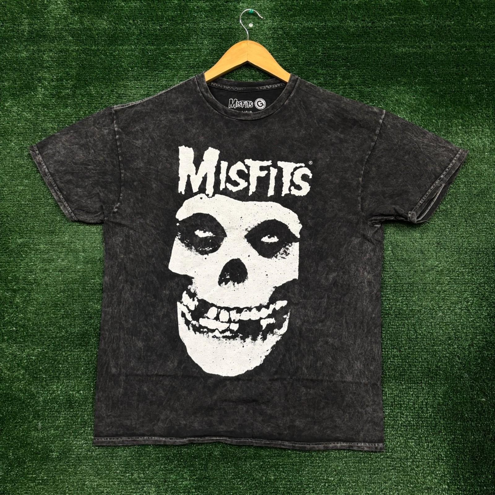 Misfits The Fiend Skull Punk Rock Band Mineral Wash Size Large Unisex T-Shirt XXL