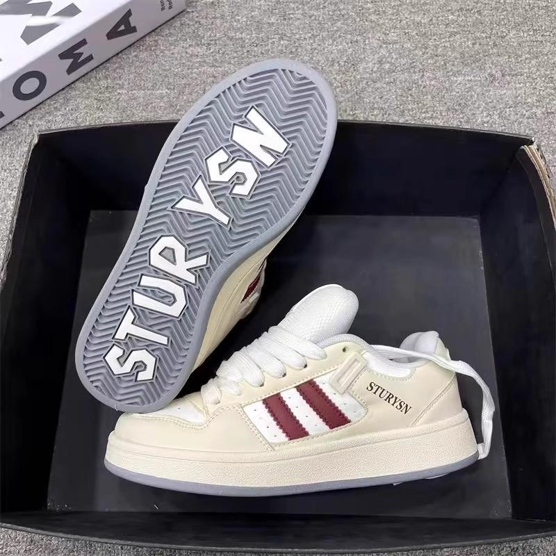 2025 spring new thick-soled super versatile couple bread shoes Korean version women's shoes student low-top sports and leisure shoes