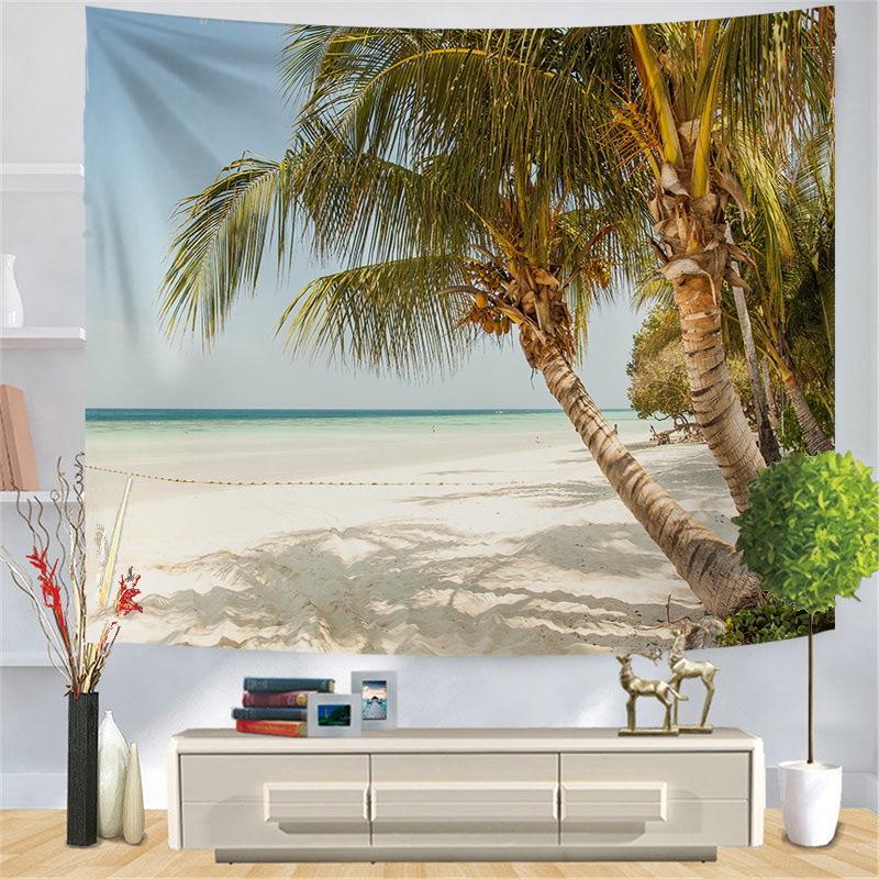Scenic landscape background fabric digitalprinted polyester tapestries living rooms bedrooms macrame wall hanging room decor