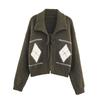 European and American Style, New Women's Clothing, Fashionable, Versatile, Cross-border Foreign Trade Jacquard Strap Knitted Cardigan