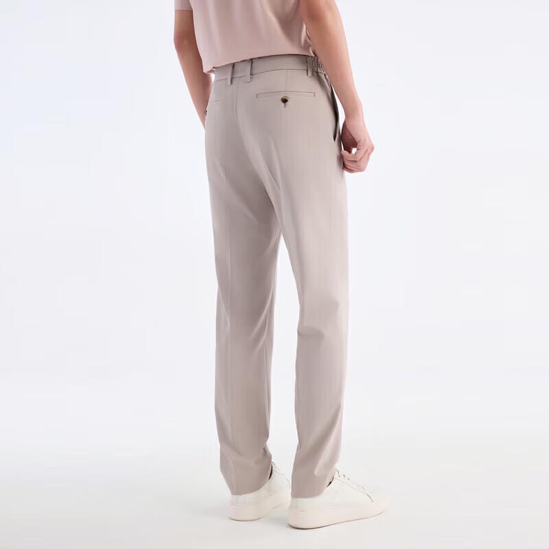 Jiumuwang Men's Silk Blend Straight Leg Dress Pants