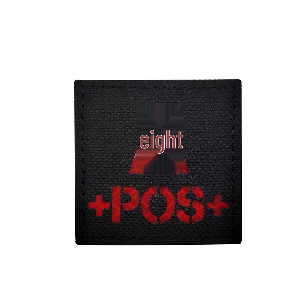 Reflective Velcro Morale Patch - IR Badge, Laser-Cut Blood Type, NKDA Tactical Rescue for Armband or Backpack.