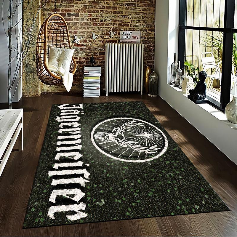 Jägermeister Hirsch Logo Teppich geeignet als rutschfeste Matte für das Wohnzimmer oder Schlafzimmer Sofa