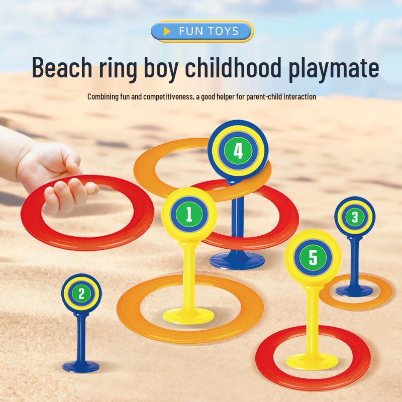 Ringwurfspiel für Kinder im Freien - Strandrasenspielzeug für Freizeit und Spaß