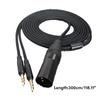 Replacement Headphone Cable 4PinXLR To Two 3.5mm Jacks for T1 2nd / T5P Headphones Headset Audios Line