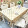 European Style PVC Gilded Table Mat Waterproof Scald Resistant Rectangular Dining Table Cloth Unwashed Plastic Coffee Table Case