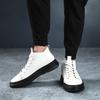Martin Men Boots Elevator Shoes Insole 6Cm Man Leather Motorcycle Winter Fashion Black