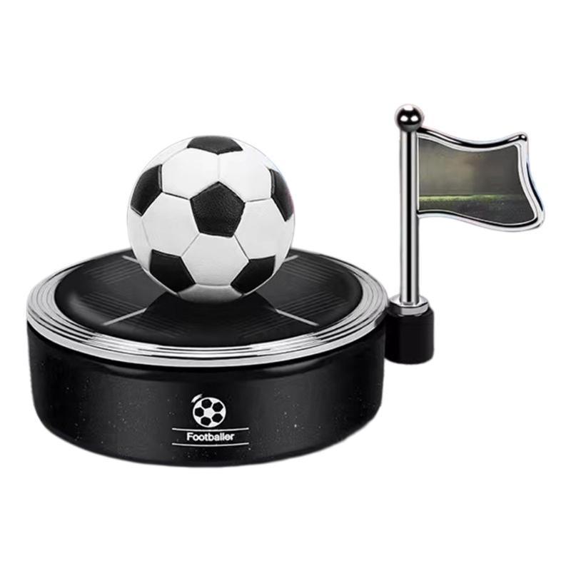 Solar Powered Football Car Air Freshener Perfume Holder With Essential Oil For Stylish Vehicle Decoration And Freshing Scent