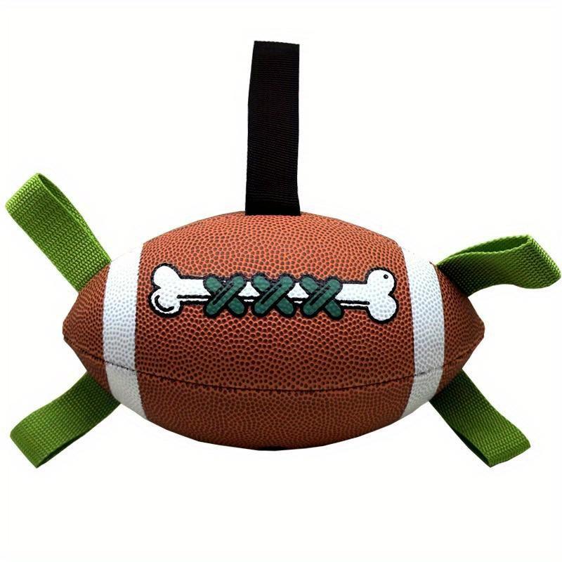 

Durable Rubber Dog Soccer Ball - Suitable for all breeds of interactive indoor/outdoor pet toys, with patterned bone design коричневый