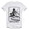 Letni T-shirt Nowy Ghost In The Shell Manga Anime Japonia Japoński Retro Vintage Akira Koszulki z Nadrukiem na Zamówienie