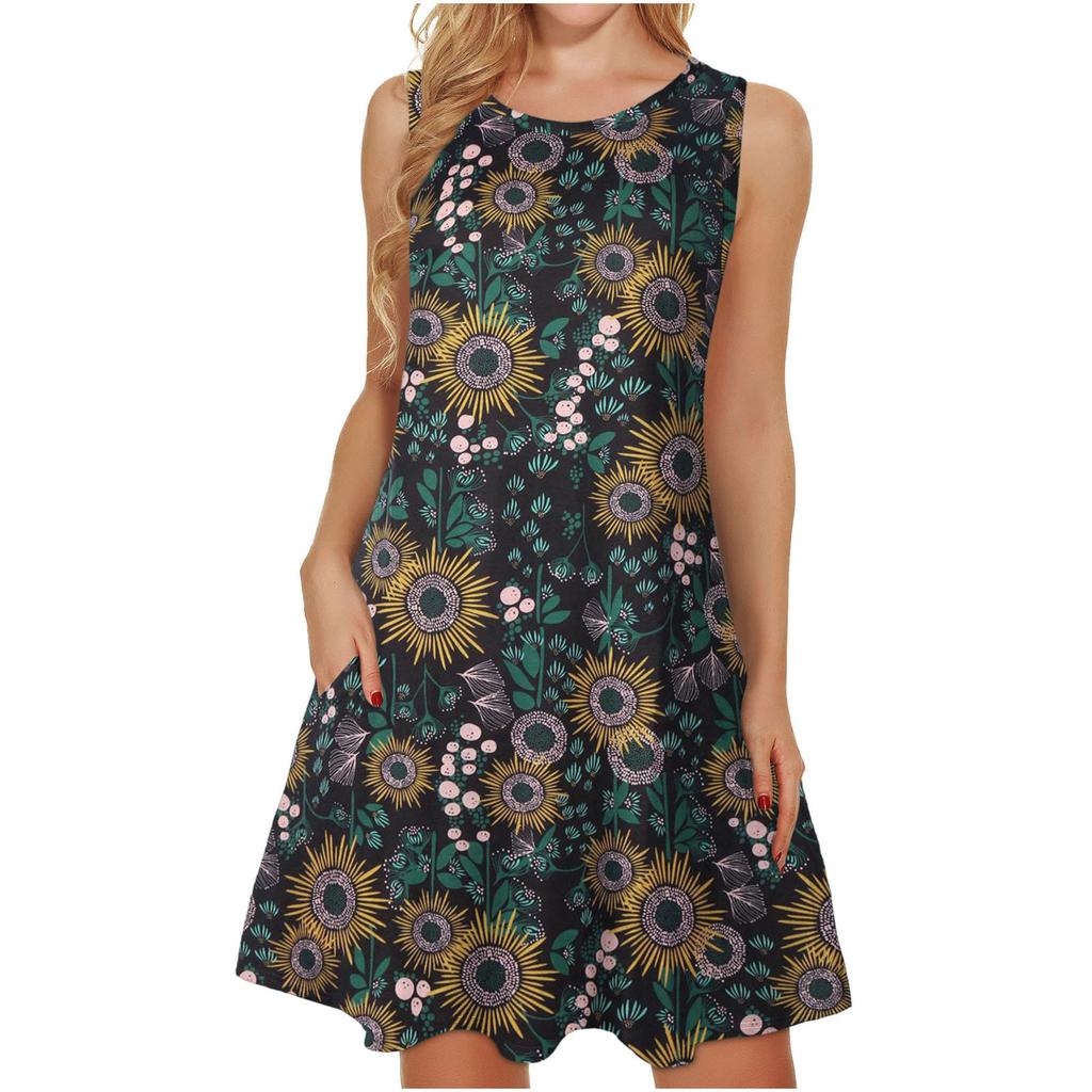 Fashion Women Sleeveless Rounk Neck 