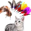 9 Pcs Multi Piece Replacement Feather Teaser Kitten Toy Interactive for Cats Wand