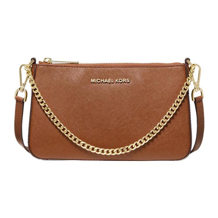 

New MICHAEL KORS Jet Set Cow Leather Shoulder Bag, Crossbody Bag Women s Caramel 35S0GTVU6L-LUGGAGE 24.1*6.4*14.0CM