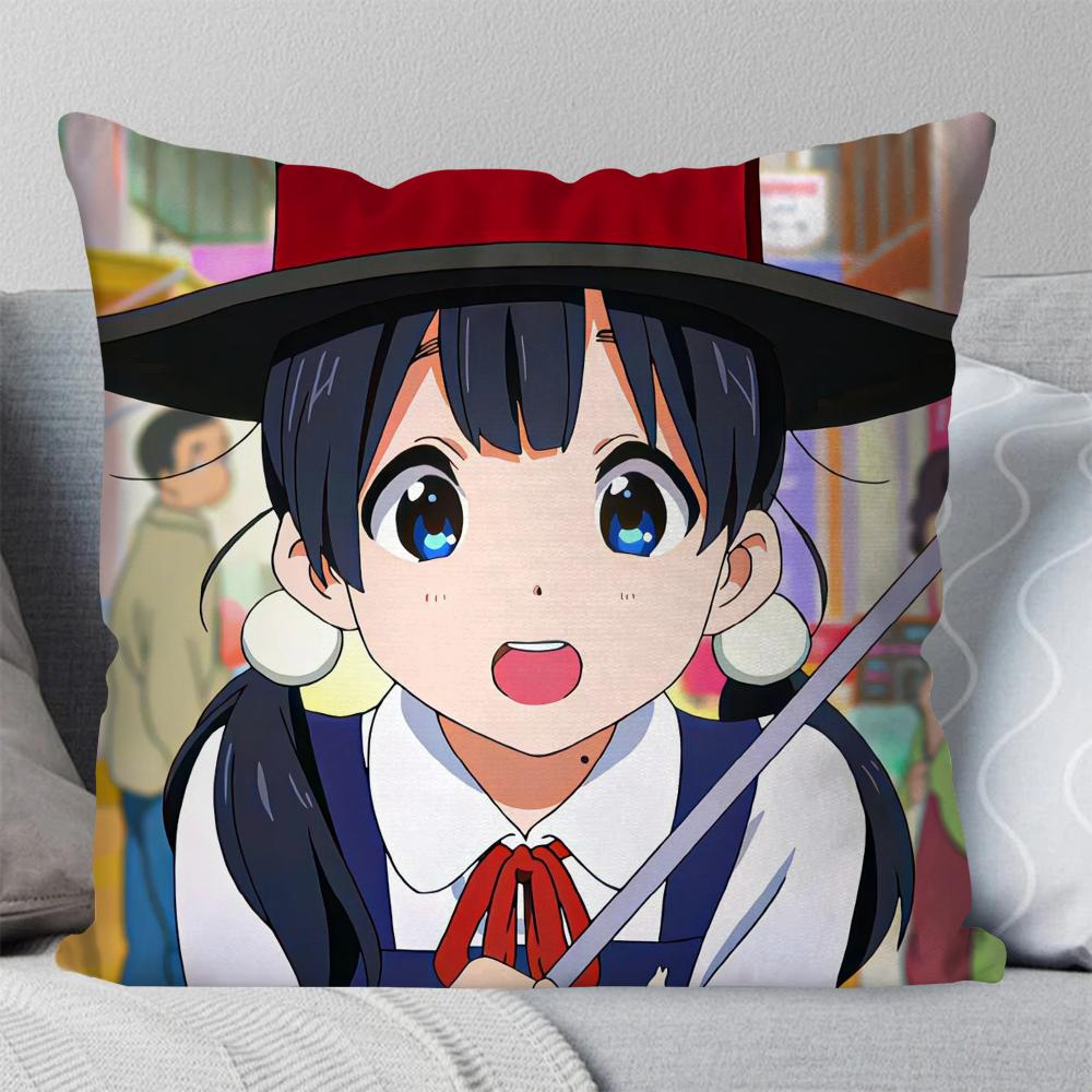 Kitashirakawa Tamako Animation Tamako Market Kissenbezug Quadratisches Kissen Schlafzimmer Sofa Freizeitwagen Wohnzimmer Heimdekoration 40X40