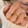 Pearl Bunny Ring Hepburn Style Fashion Metal Enamel Index Finger Ring Niche Design High-end Ring