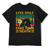 Live Ugly Fake Your Death Retro Vintage Opossum T-Shirt Customs Luxury T-shirt Sweat Mens Clothing