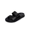 Women's Thick-Soled Genuine Leather Flip-Flops - Soft, Non-Slip Summer Sandals for Casual Beach Outings