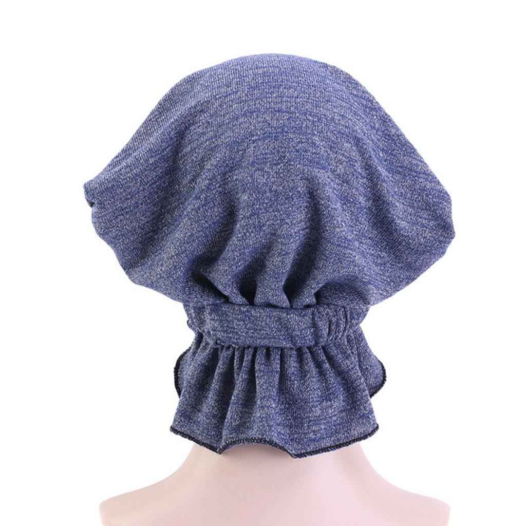 Women Summer Beanies Cap Solid Color Turban Hat Elastic Pre-Cross Chemo Covers Caps Muslim Headwraps Windproof Bandanas