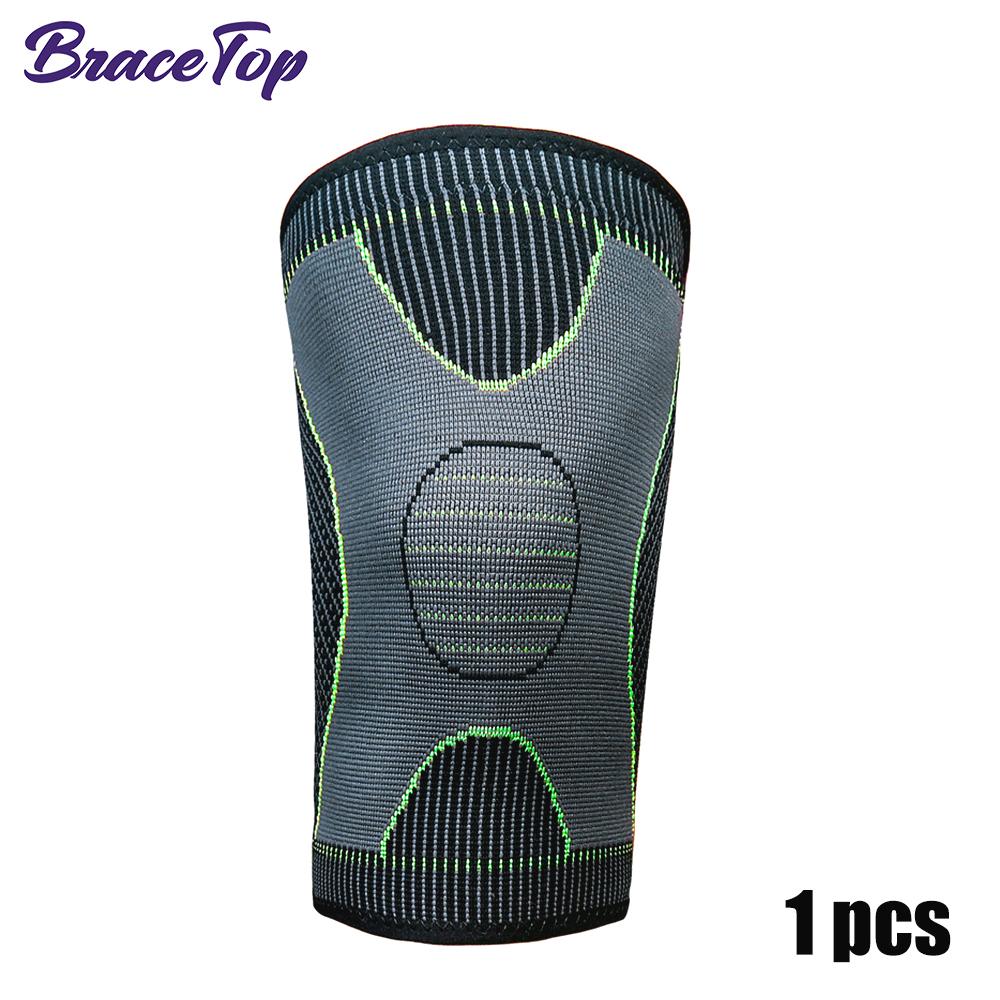 BraceTop 1 PC Copper Knee Brace Sleeve for Unisex Arthritis Pain Relief & Support, Compression Knee Sleeve for Knee Pain MCL ACL