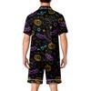 Men's Short Sleeve Pajama Set Button Down Shirt and Shorts Soft Lightweight Casual Sleepwear S To XXXXL Comfortable Fit