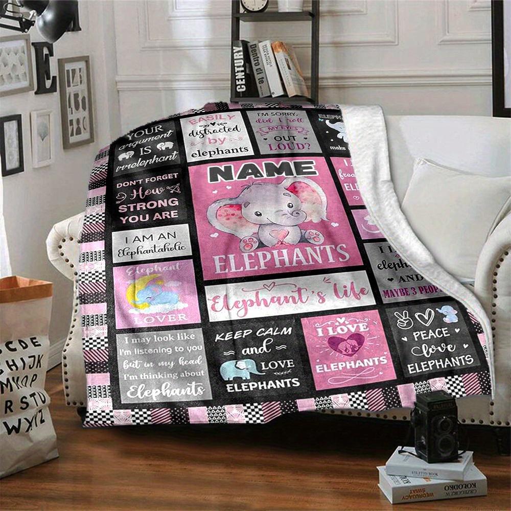 Elephant Lovers Home Blankets Comfortable Soft Lightweight Allseason Multipurpose Blanket For Picnics Couches Offices Beds Living Rooms Perfect Gift