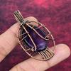 Tree Of Life Star Amethyst Pendant Copper Wire Wrapped Jewelry Gemstone Pendant