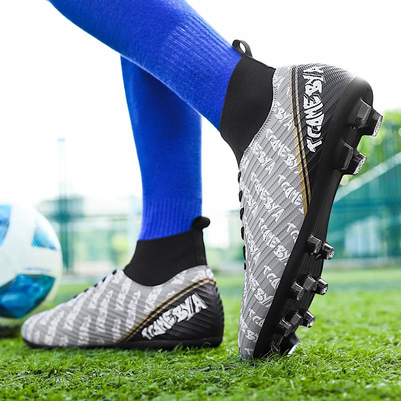 31-48 Dětské fotbalové boty Vysoké pánské sportovní kopačky s dlouhými nehty Velké sportovní kopačky pro mládež