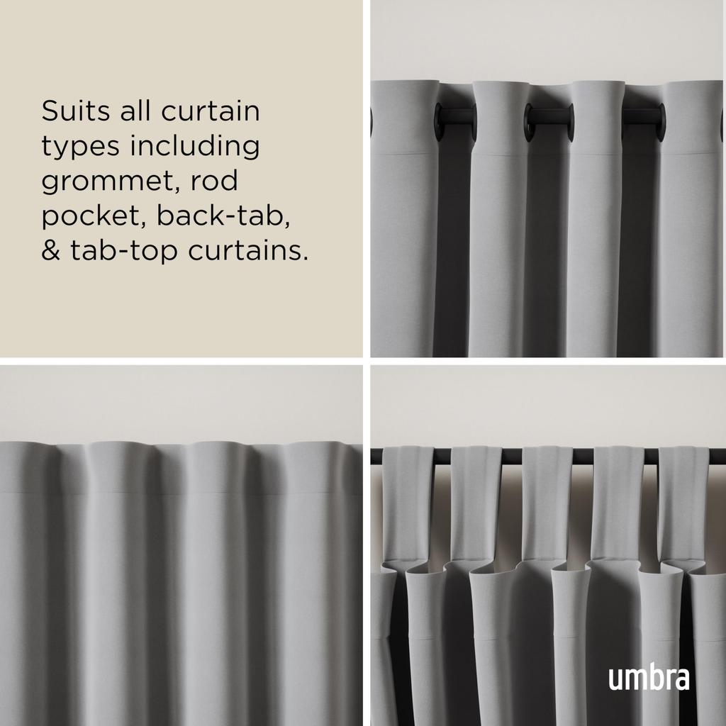 Offisiell Umbra Twilight Gardinstang Svart, 167-365cm,