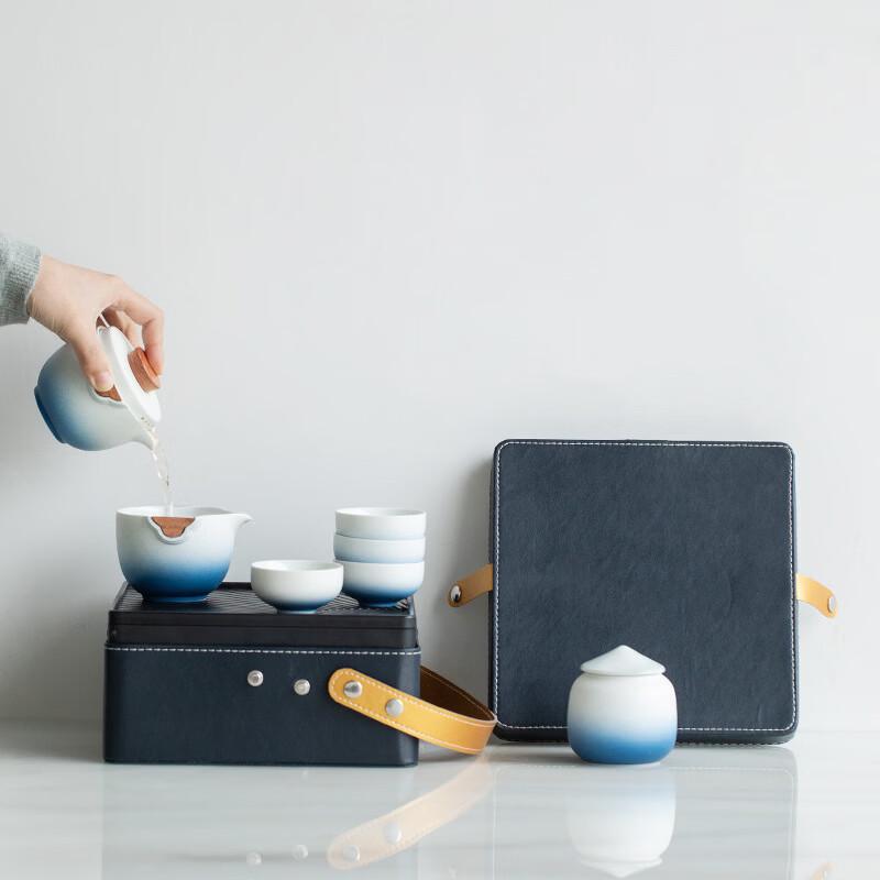 Zen Style Portable Ceramic Travel Tea Set