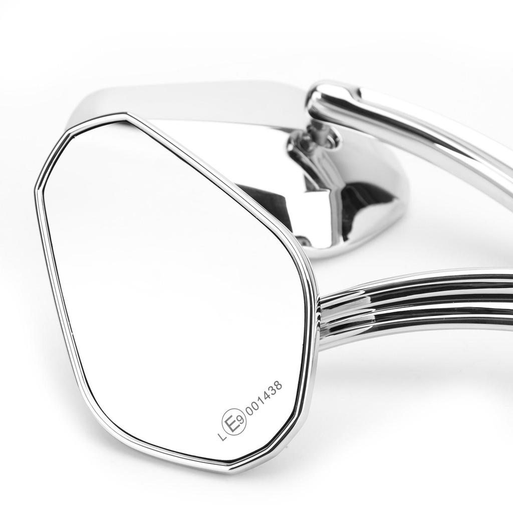 Chrome Diamond Rearview Mirrors Motorcycle For Harley Cruiser Touring Chopper Sportster