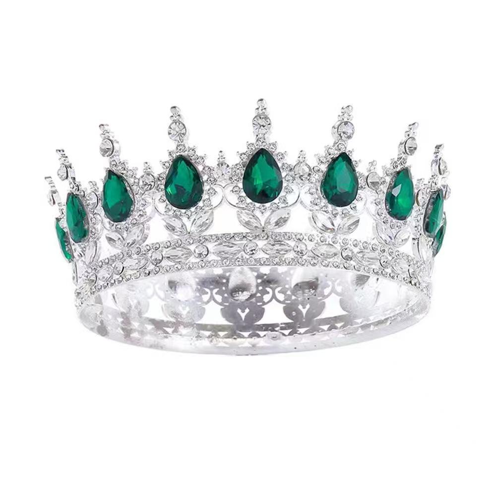 New Bridal Crown Headpiece - Exquisite High-end Wedding Birthday Party and Cake Decoration - Bridal Hair Accessory - Round Crown Tiara