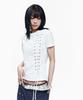 AAKAM Eyelet Corset Half Top (White)