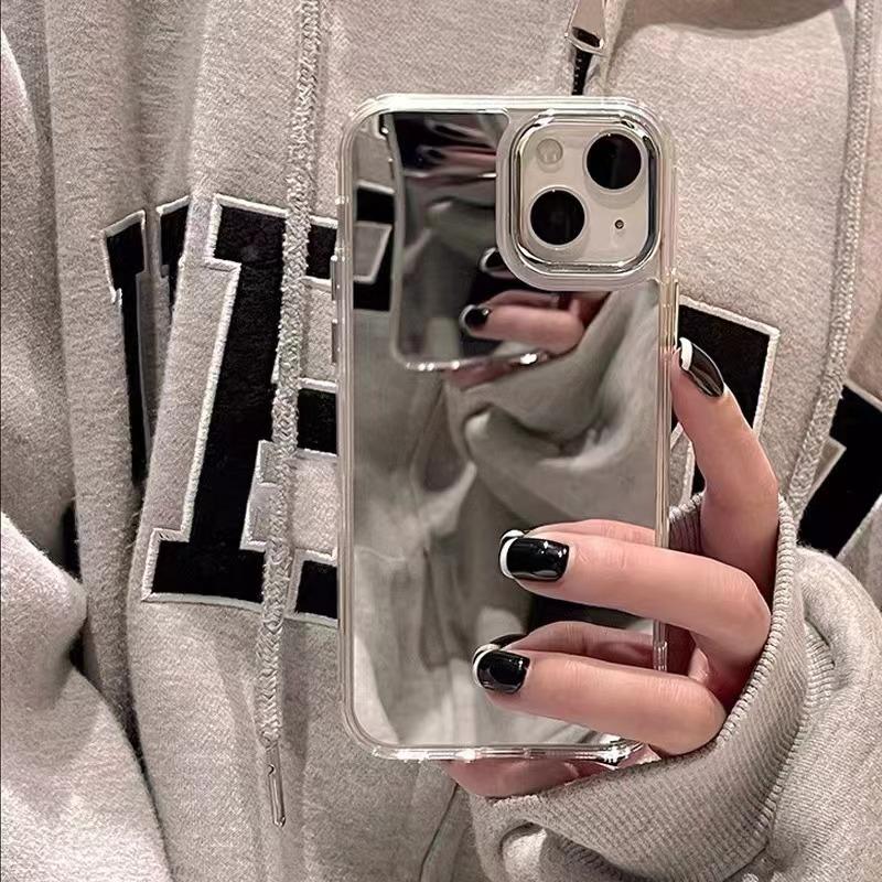 

Подходит для Apple 16 Зеркало для макияжа Чехол для мобильного телефона IPhone 15 Высококлассный 14 ProMax Противоударный защитный чехол iPhone16plus