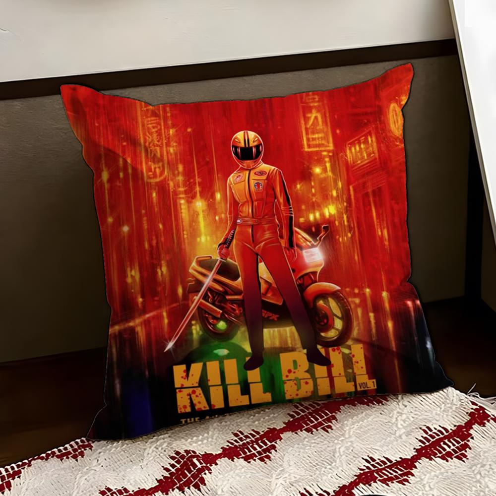 Movie KKill BBill Cushion Cover Reversible Soft Durable Pillow Cover Home  Car MultiScene Use for Daily Comfort