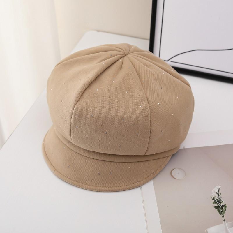 Minimalist Vintage Baseball Cap With Rhinestone Detail Womens Adjustable Wide Brim Hat Winter