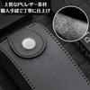 TIMYU Car Glasses Vertical Eyeglass Case with Sunglasses PU Leather Holder, Grip, Hand-Stitched (Black)