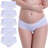 Women's Low Waist Seamless V-Shaped Solid Color Briefs Maternity Panties