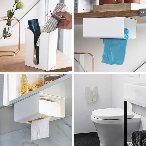 Wall-Mounted Paper Towel Holder, Tissue Case, Kitchen Hanging Storage, Tissue Paper Hanger, Towel Paper Rack for Kitchen, Toilet, and Bathroom (19*12.