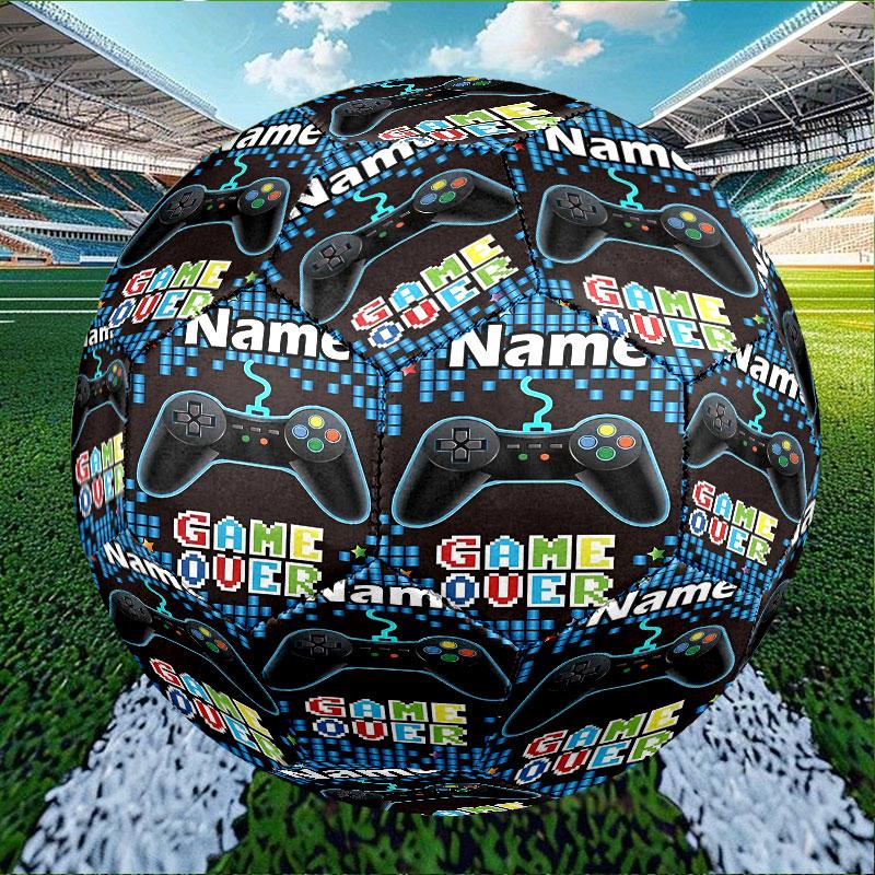 Custom Name Personalized Game On Print Size 5 Soccer Ball Training & Match Football, for Team, Kicking, Gift for Football Enthusiasts