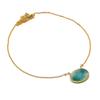 Collana in Argento Sterling 925 con Gemma Druzy Verde del Botswana 20" GK-7640