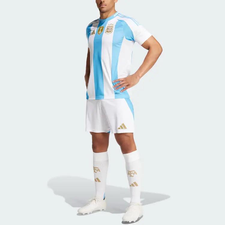 adidas Arjantin 24 İç Saha Futbol Forması Taraftar Versiyonu Erkek Mavi ve Beyaz