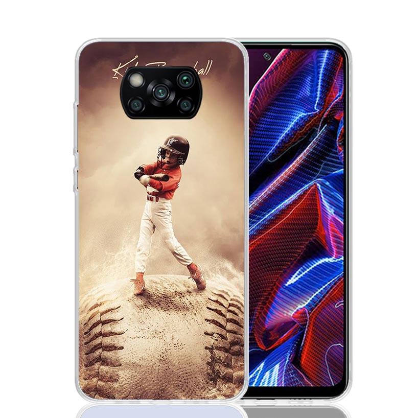 

Baseball Sport Phone Case For Xiaomi Poco F7 Ultra X7 X6 Pro X5 Redmi 15 15C 13 13C 12 12C 10 10A 10C 9 9A 9C 9T Shell Poco X7 X Redmi 10