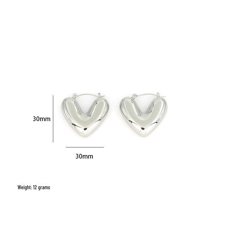 

Серьги-сердечки из позолоченного титана - нержавеющая сталь, модный дизайн для женщин