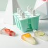 6-Compartment Silicone Popsicle Molds Set with Funnel & Cleaning Brush, Easy Release Reusable BPA Free Ice Pop Molds, Green