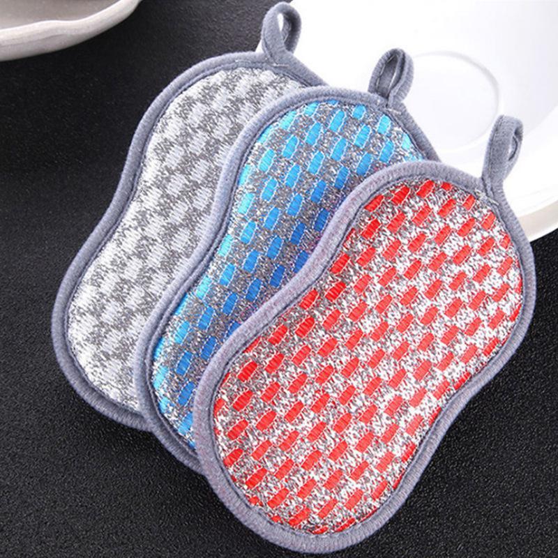 Non-Scratch Double-Sided Kitchen Sponge and Scouring Pad