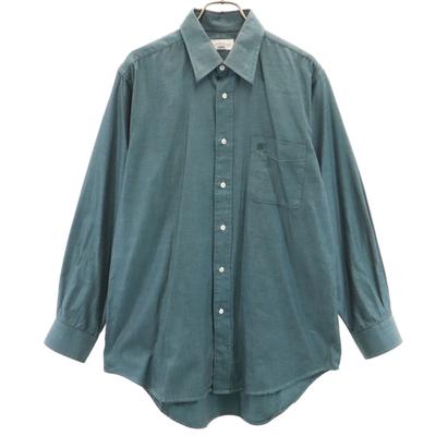 90s Made In Japan Old Herringbone Pattern Long Sleeve Shirt Men's Used